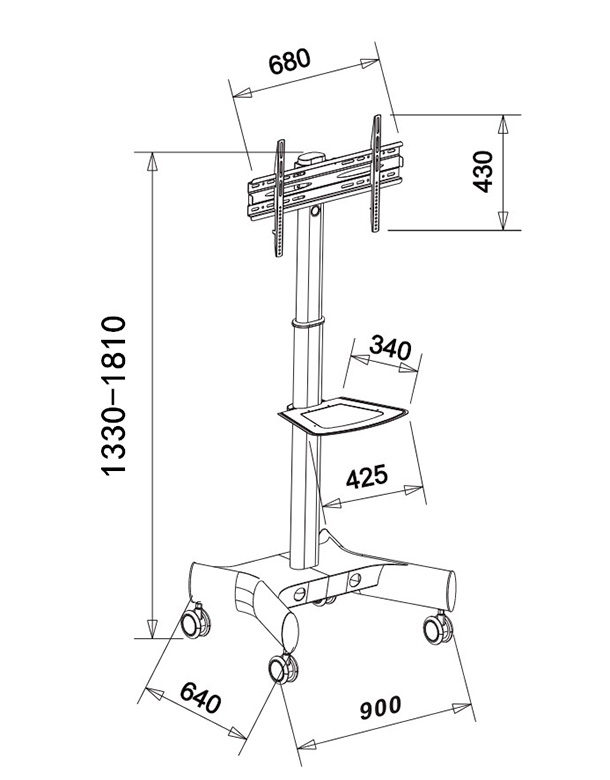 Dimensiones TouchScreen CM-TS 014